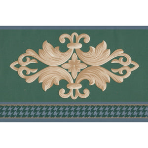 Filigree Motif Green / Blue Border by Fashion Point DS9400B