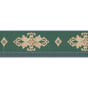 Filigree Motif Green / Blue Border by Fashion Point DS9400B