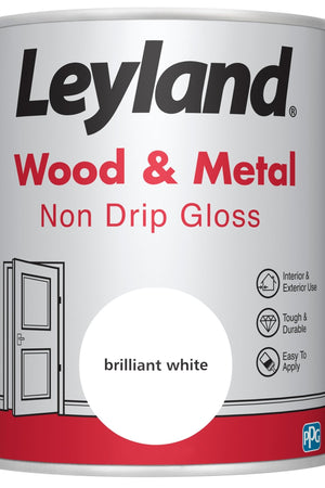 Brilliant White Non Drip Gloss - Leyland Wood & Metal Paint