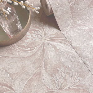 Ortensia Floral Pink Wallpaper by Belgravia Decor GB 33345