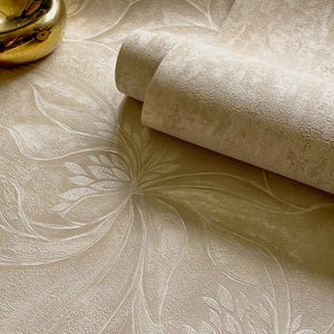 Ortensia Floral Beige Wallpaper by Belgravia Decor GB 33347