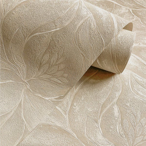 Ortensia Floral Beige Wallpaper by Belgravia Decor GB 33347