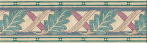 Acanthus Leaf Blue / Pink Vinyl Border by Vymura 79-548