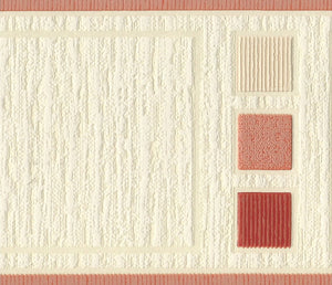 Quaratto Squares Red Border by Arthouse 920304