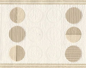 Oasis Circles Beige Border by Arthouse 940502