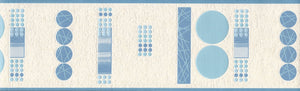 Eclectic Block and Circles Blue Border by Super Fresco 96086
