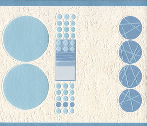 Eclectic Block and Circles Blue Border by Super Fresco 96086