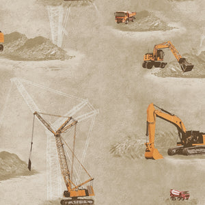 Kids Construction Vehicles Neutral Wallpaper by AS Creation 36271-2