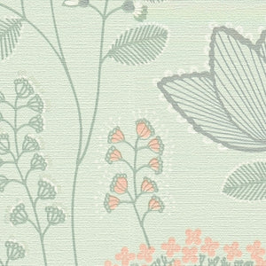 Famous Garden Dreaming Garden Green & Pink Floral Wallpaper by AS Creation 39349-3