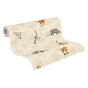 Kids Dinosaurs Neutral Wallpaper by AS Creation 39345-1
