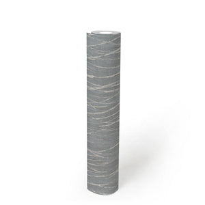 Hygge Stria Texture Mid Grey Wallpaper by AS Creation 38598-1
