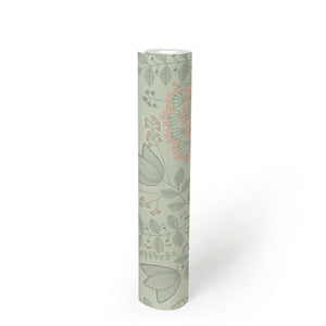 Famous Garden Dreaming Garden Green & Pink Floral Wallpaper by AS Creation 39349-3