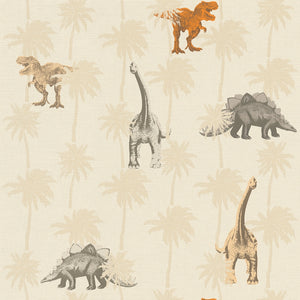 Kids Dinosaurs Neutral Wallpaper by AS Creation 39345-1