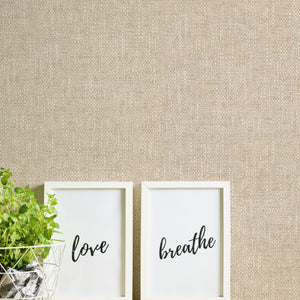 Natural Texture Cream Hessian Blown Vinyl Wallpaper by AS Creation 9150-61