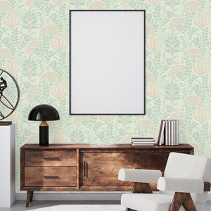 Famous Garden Dreaming Garden Green & Pink Floral Wallpaper by AS Creation 39349-3