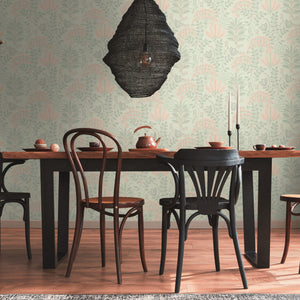 Famous Garden Dreaming Garden Green & Pink Floral Wallpaper by AS Creation 39349-3