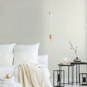 Glitter Flavour Striped White / Silver Non-Woven Wallpaper by AS Creation 36452-1