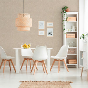 Natural Texture Cream Hessian Blown Vinyl Wallpaper by AS Creation 9150-61
