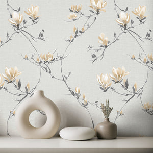 Isla Trail Grey / Ochre Wallpaper by Fine Decor FD44316