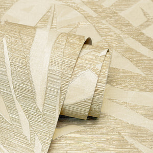 Sorrento Palm Leaves Gold Wallpaper by Vymura M95713