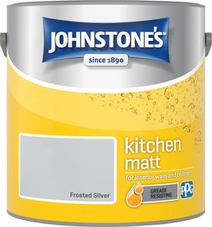 Frosted Silver Matt Emulsion - Johnstones Kitchen Matt Wall and Ceiling Paint