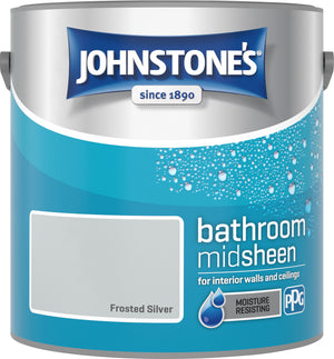 Frosted Silver Soft Sheen Emulsion - Johnstones Bathroom Mid Sheen Wall and Ceiling Paint