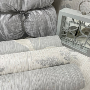 Tiffany Collection Pearl Dark Silver Wallpaper by Belgravia GB 41314